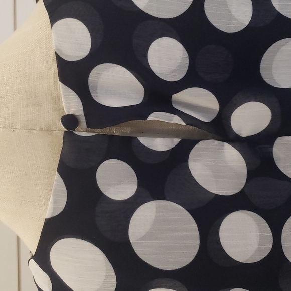 PRELUDE size 10 tiered dress blue with white polka dots - Picture 5 of 7